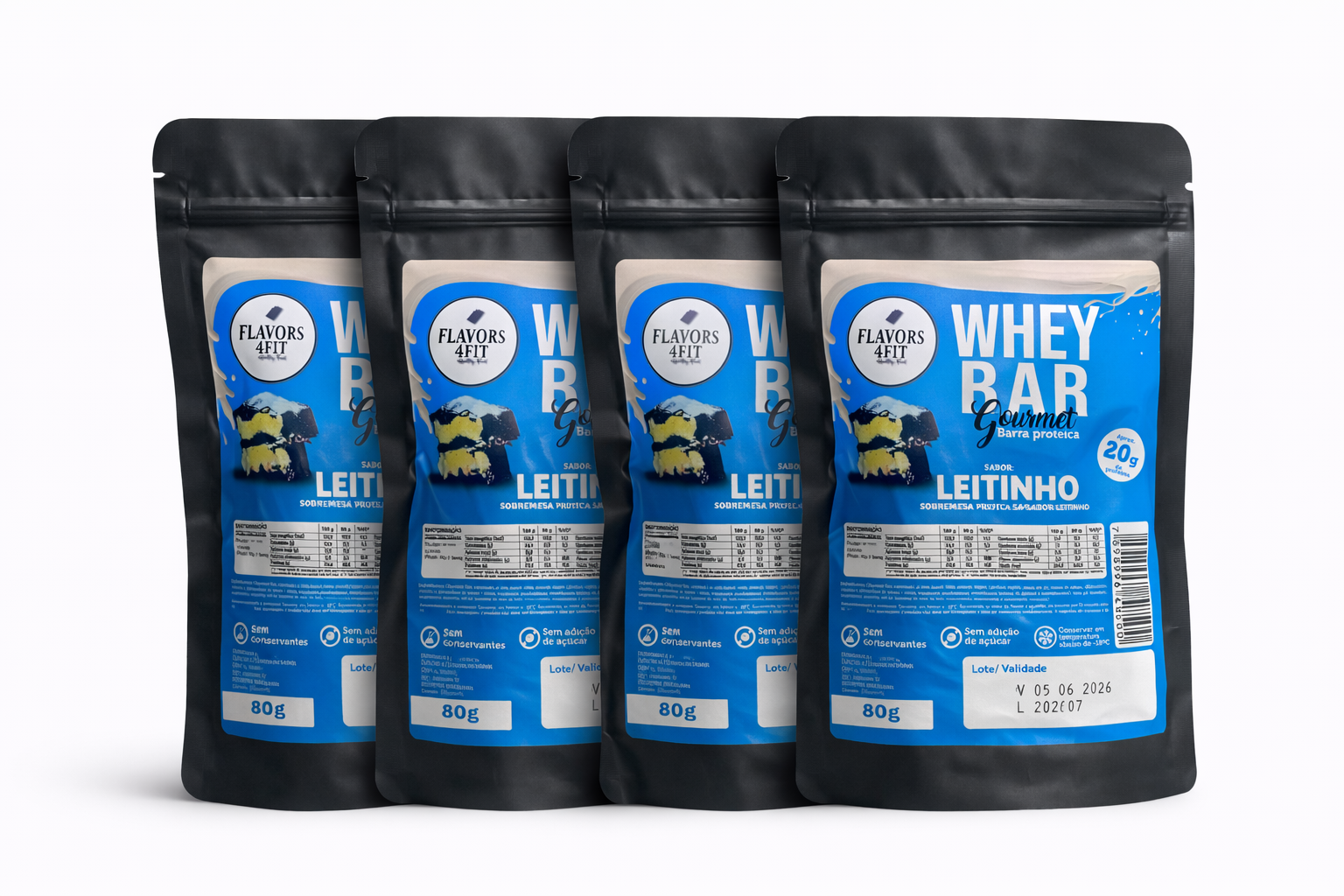 Whey Bar Gourmet sabor Leitinho | 4 unidades - 80g